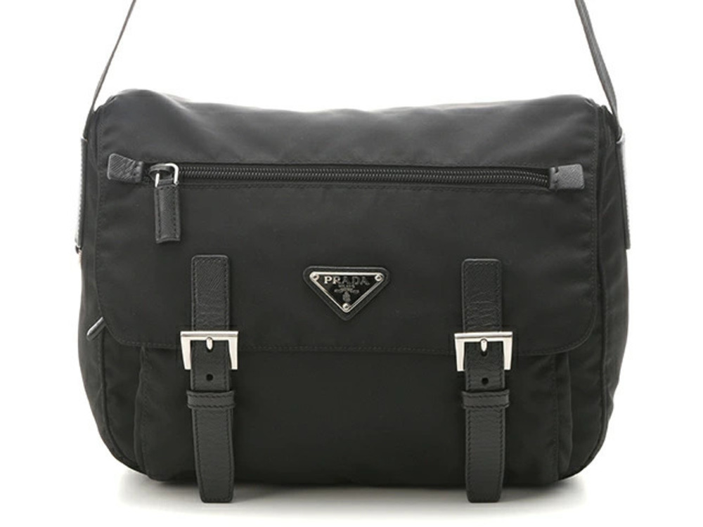 Prada shoulder bag Hobo black Saffiano leather